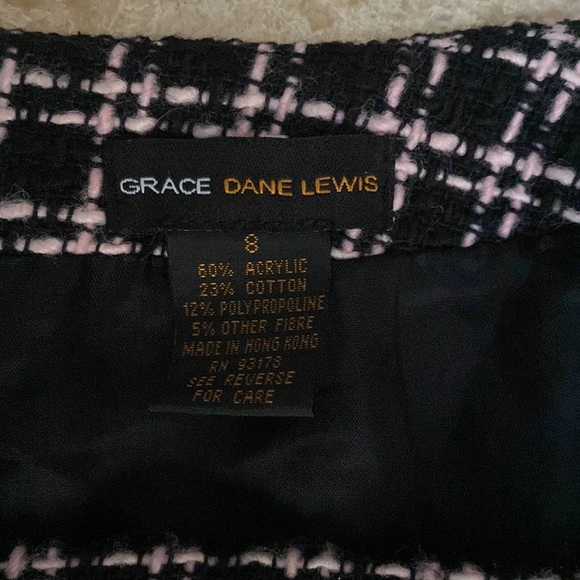 Grace Diane Lewis 2 pc. Suit. Black and Pink. Size 8 - Picture 8 of 8